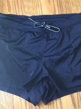 Women’s Lands End SWIM Black Drawstring 10